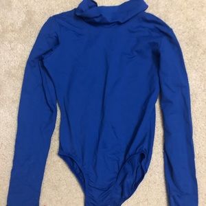 Blue child large leotard long sleeve